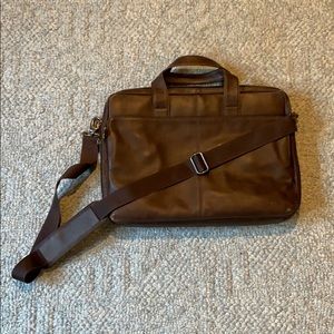 Ecco leather laptop bag